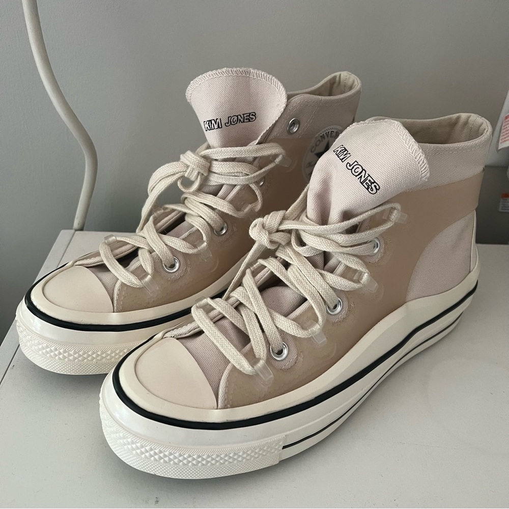 kim jones x chuck 70 high top converse in “natural” size womens 9